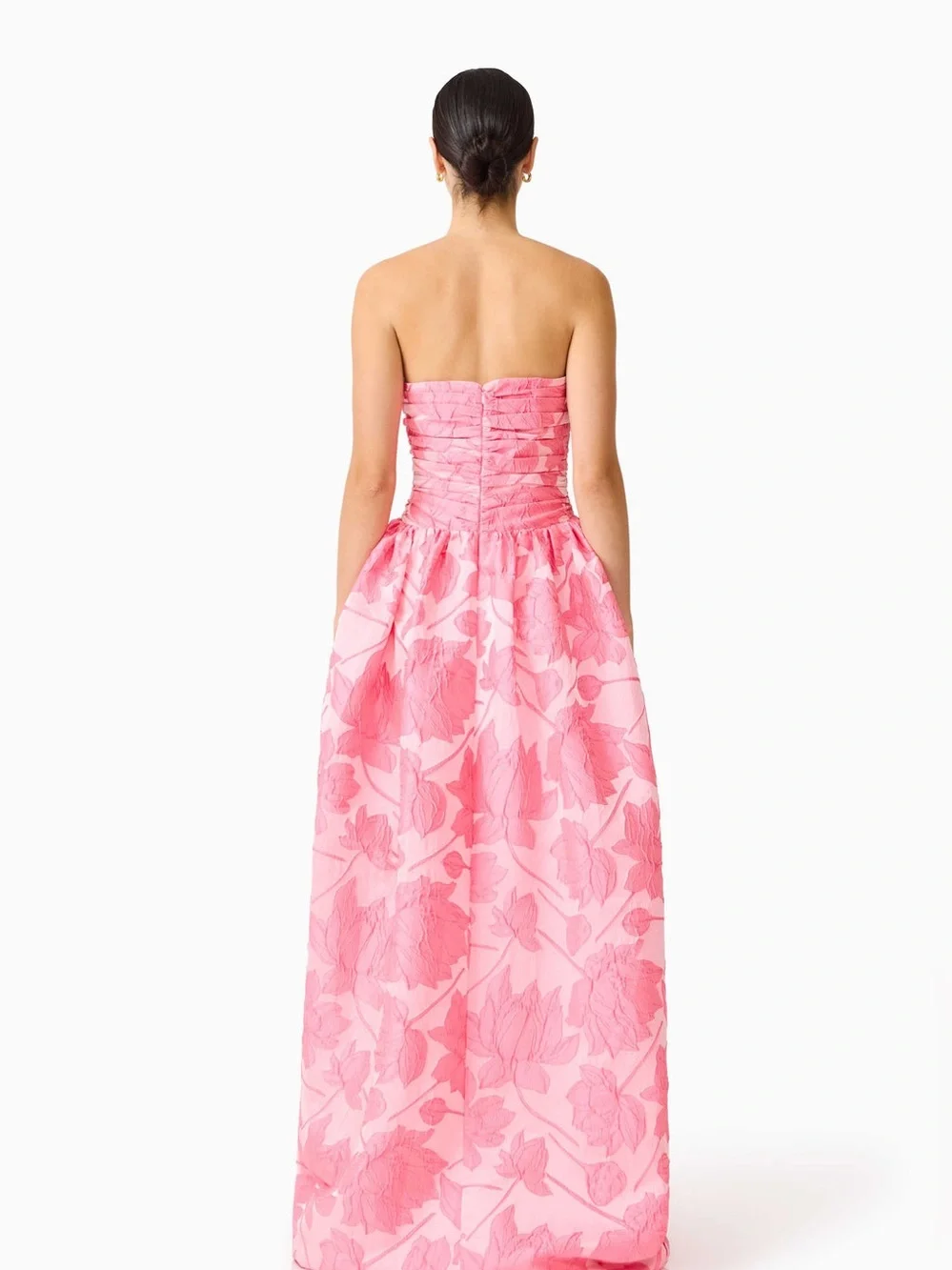 ELLIATT Dionne Strapless Gown in Pink Floral Evening Gown Size S NWT - Picture 3 of 7